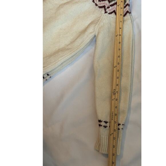 Kari Traa Wool Blend Nordic Sweater Women’s Small Cream Fair Isle - Picture 7 of 8